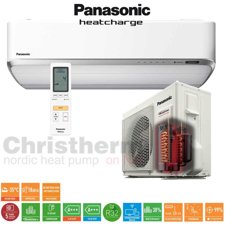 phpThumb_generated_thumbnail Panasonic CS-VZ35SKE/CU-VZ25SKE HEATCHARGE 09 BTU - Image 1
